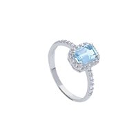 Anello Gioielleria Dossena  Donna in Oro bianco Quarzo idrotermale 247966 SONGA